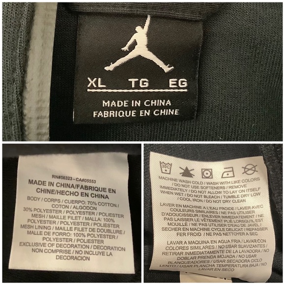 Nike Air Jordan Lite Fleece Full Zip Hoodie Jacket - Picture 6 of 7
